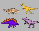 Dibujo Dinosaurios de tierra pintado por hazael