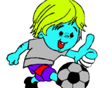 Dibujo Chico jugando a fútbol pintado por MATYNEZ