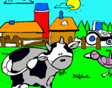 Dibujo Vaca en la granja pintado por fernandonga
