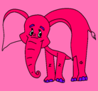 Dibujo Elefante feliz pintado por mamimi