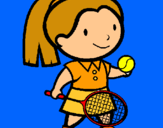 Dibujo Chica tenista pintado por andrepandy