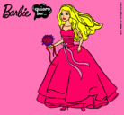 Dibujo Barbie vestida de novia pintado por Delansi