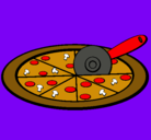 Dibujo Pizza pintado por estefaniaC