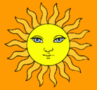 Dibujo Sol pintado por believix