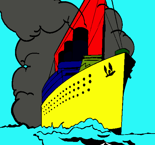 Dibujo Barco de vapor pintado por Juanitoop