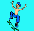 Dibujo Skater pintado por ghdghfghghj