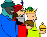 Dibujo Los Reyes Magos 3 pintado por m1aria