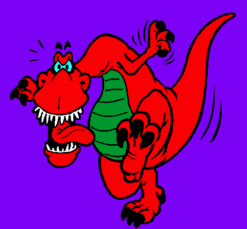 Dibujo Alosaurio pintado por renecillo