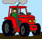 Dibujo Tractor en funcionamiento pintado por ZAYAA1