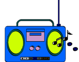 Dibujo Radio cassette 2 pintado por delfilaclau