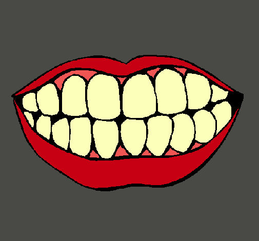 Dibujo Boca y dientes pintado por imSandy