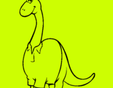 Dibujo Diplodocus con camisa pintado por dieguinalf