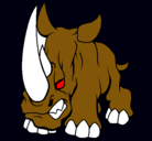 Dibujo Rinoceronte II pintado por dino2811