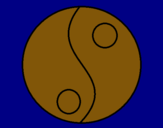 Dibujo Yin y yang pintado por kanene