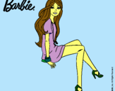 Dibujo Barbie sentada pintado por cgm25