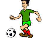 Dibujo Jugador de fútbol pintado por jajajajajaja