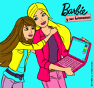 Dibujo El nuevo portátil de Barbie pintado por lisa  