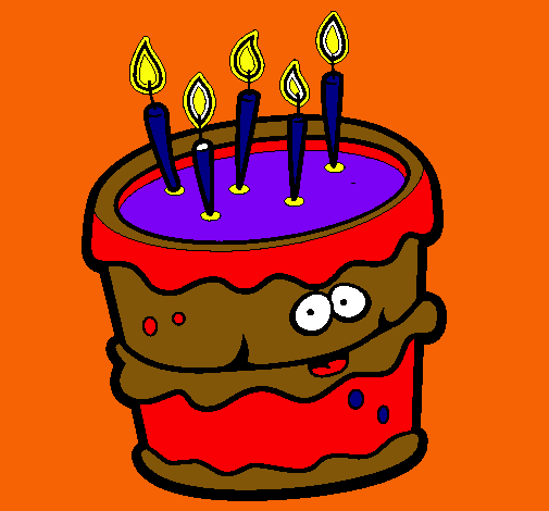 Dibujo Pastel de cumpleaños 2 pintado por superlinda