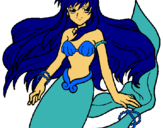 Dibujo Sirena pintado por Flora1