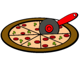 Dibujo Pizza pintado por Darielys