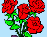 Dibujo Ramo de rosas pintado por bellagiana