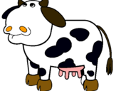 Dibujo Vaca pensativa pintado por vavassss
