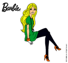 Dibujo Barbie sentada pintado por onako9