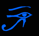 Dibujo Ojo Horus pintado por maArta