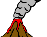 Dibujo Volcán pintado por marleny