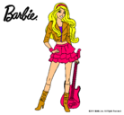 Dibujo Barbie rockera pintado por onoka