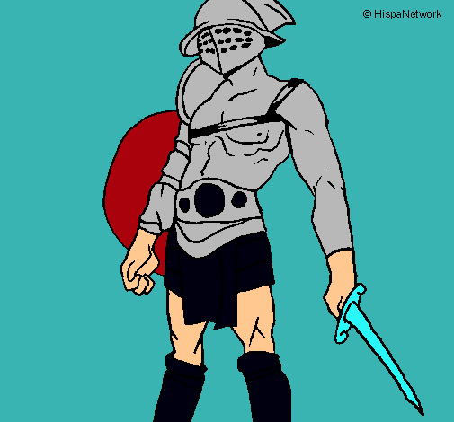 Dibujo Gladiador pintado por valentinf