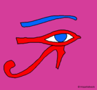 Dibujo Ojo Horus pintado por buriburi