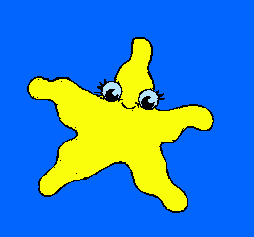 Dibujo Estrella de mar 4 pintado por risitapop