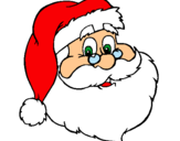 Dibujo cara de papá noel pintado por hjghg3ddsc