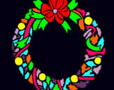 Dibujo Corona de navidad pintado por belenchi