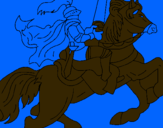 Dibujo Caballero a caballo pintado por agustins