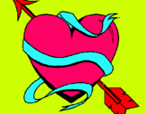 Dibujo Corazón con flecha pintado por AAAAAAAAAAAA