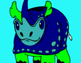 Dibujo Rinoceronte pintado por coritosaurio