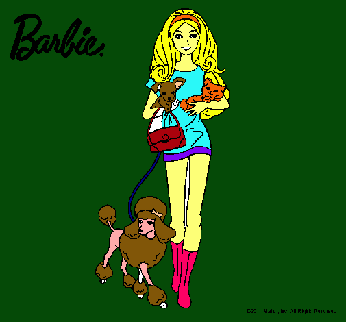 Barbie con sus mascotas