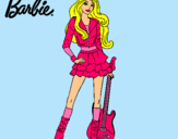 Dibujo Barbie rockera pintado por httss