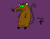 Dibujo Rata pintado por HUISHOLA