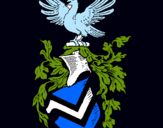 Dibujo Escudo de armas y aguila  pintado por dalton