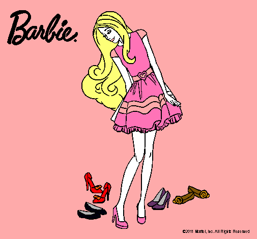 Barbie y su colección de zapatos