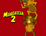 Dibujo Madagascar 2 Manson y Phil pintado por changuitos 