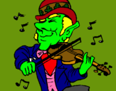 Dibujo Duende tocando el violín pintado por duendeviolin