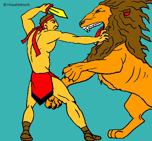 Gladiador contra león