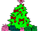 Dibujo Árbol de navidad pintado por angeltttpin