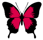 Dibujo Mariposa con alas negras pintado por tulus