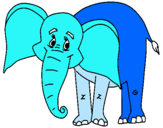 Dibujo Elefante feliz pintado por cristina31
