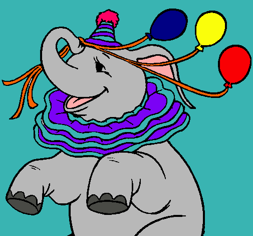 Elefante con 3 globos